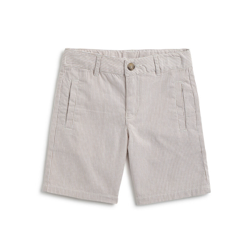 Boys Natural Striped Solid Shorts image number 0